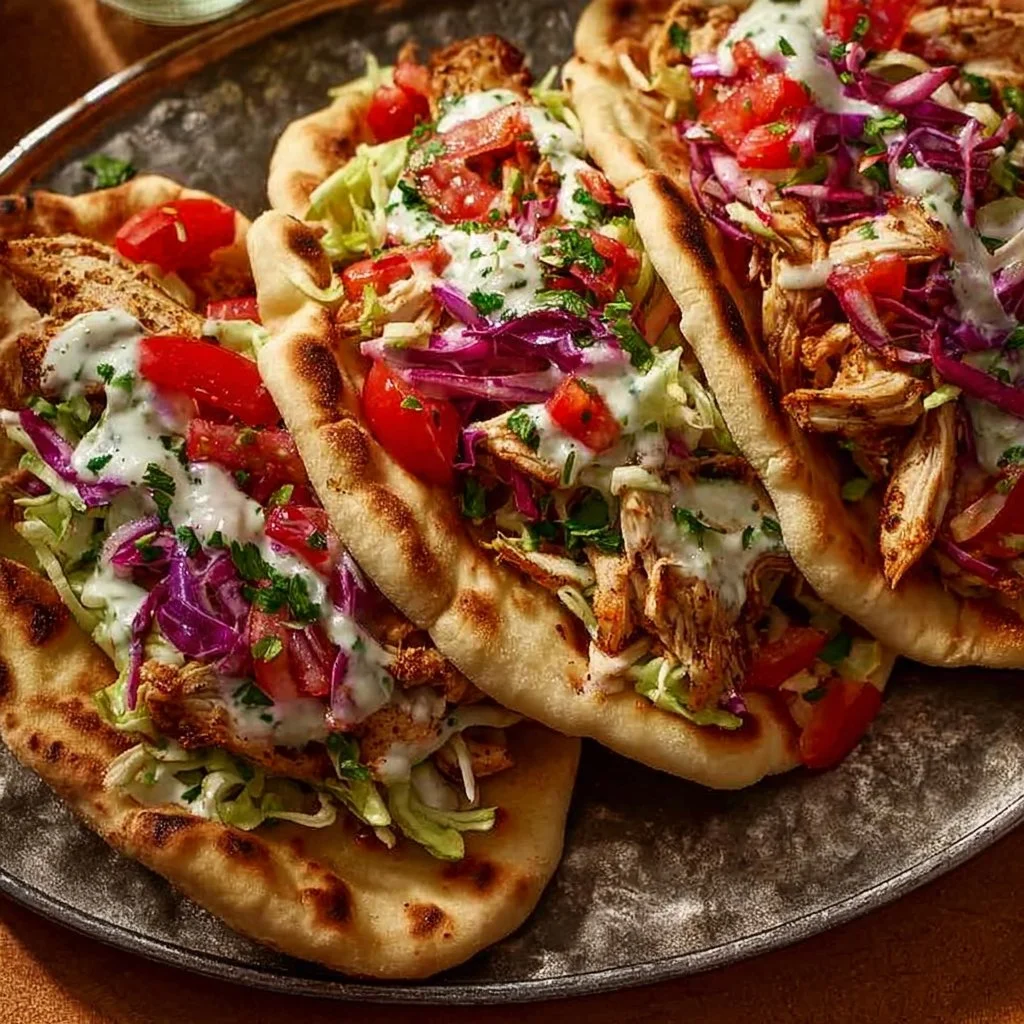 Sheet Pan Chicken Pitas with Fresh Herb Ranch Slaw