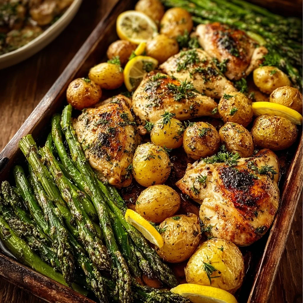 Sheet Pan Garlic Butter Chicken and Veggies