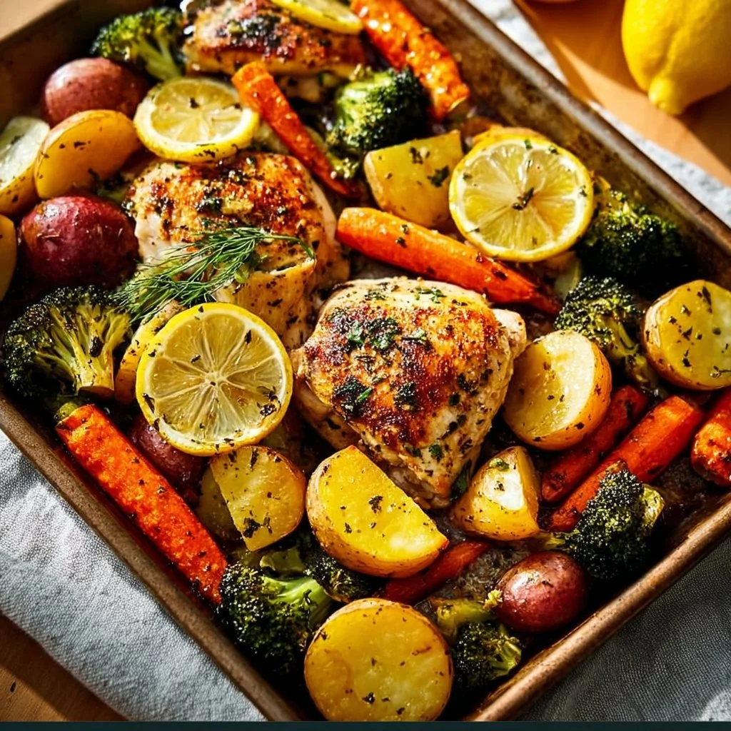 Sheet Pan Lemon Herb Chicken and Vegetables