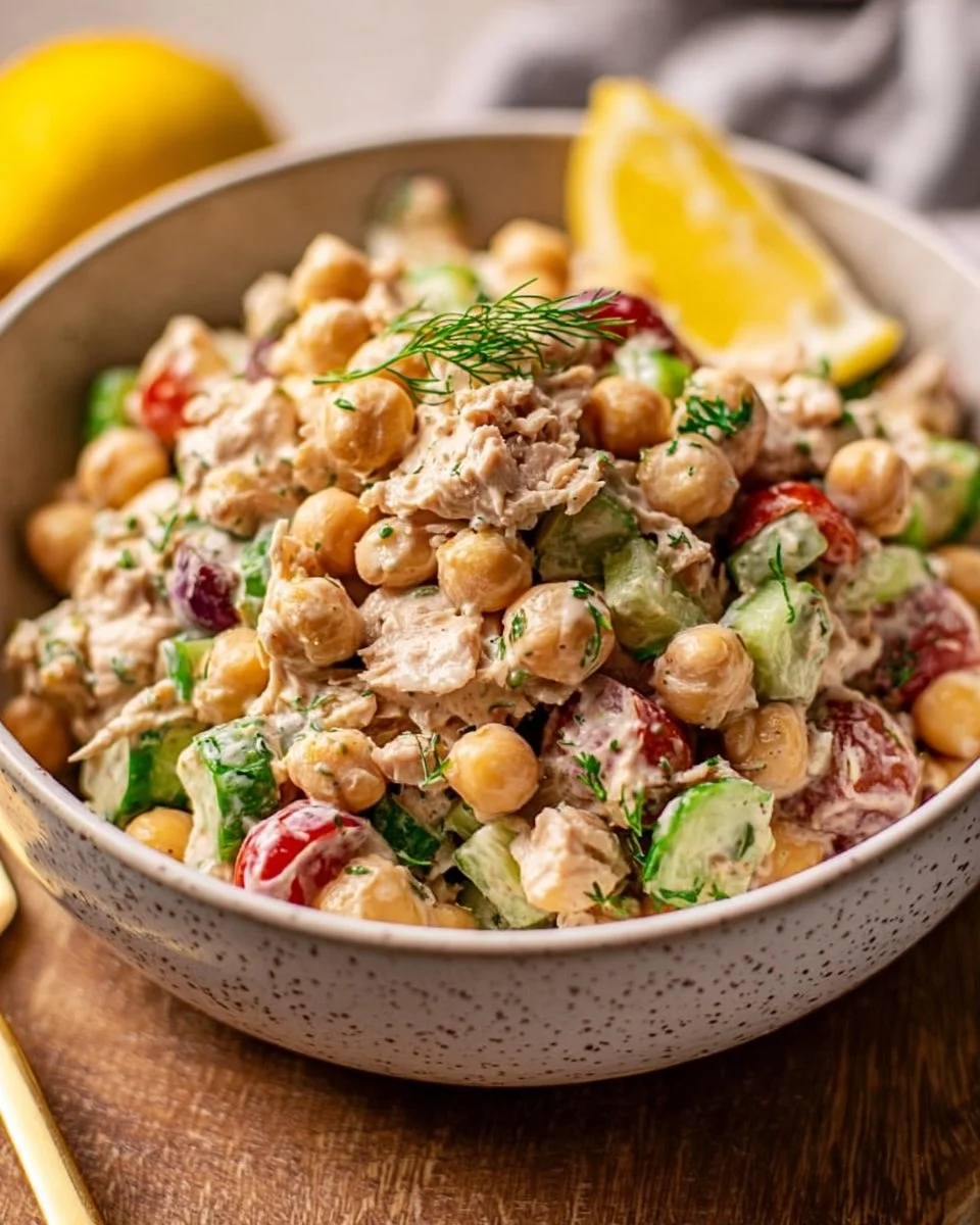 Simple Tuna Chickpea Salad