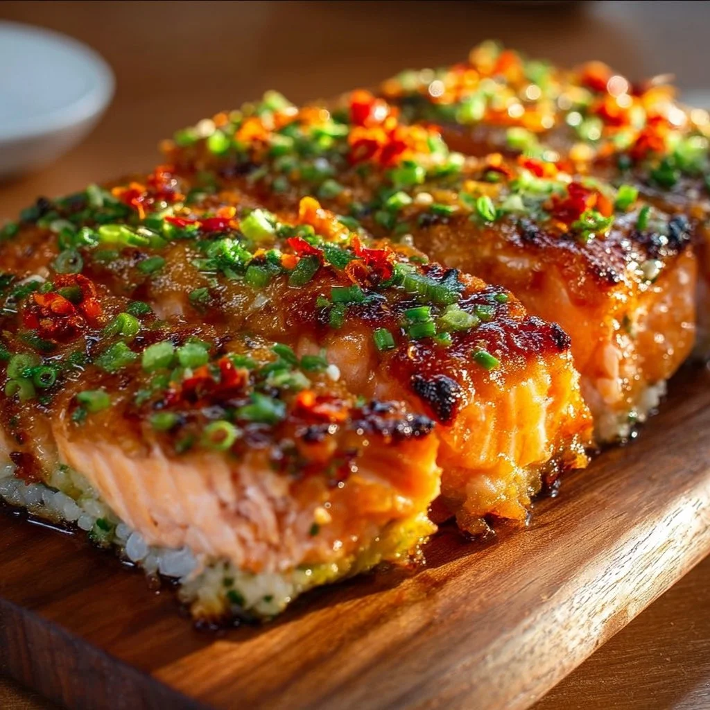 Spicy Salmon Sushi Bake Recipe