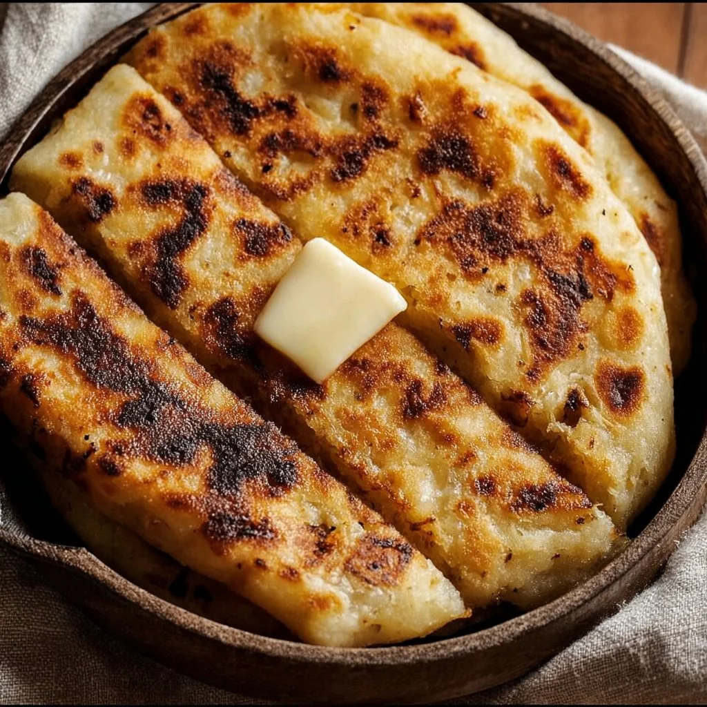 Super Simple Authentic Irish Potato Bread Made in a Skillet