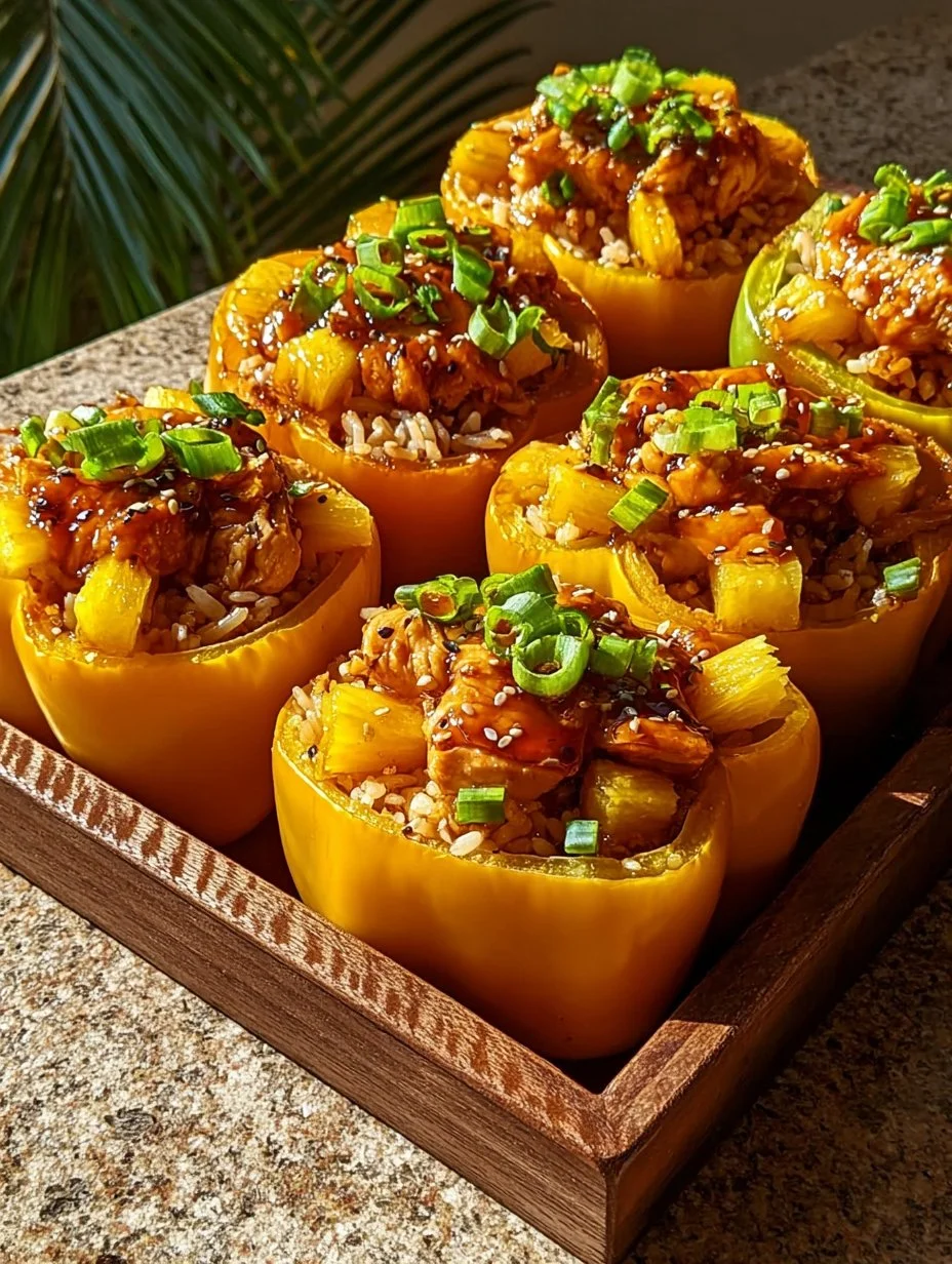 Teriyaki Pineapple Chicken and Rice Stuffed Peppers: A Sweet and Savory Meal