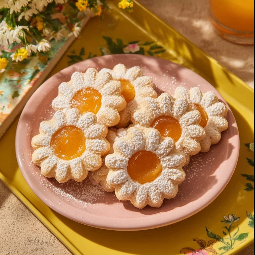 Vegan Lemon Curd Shortbread Cookies