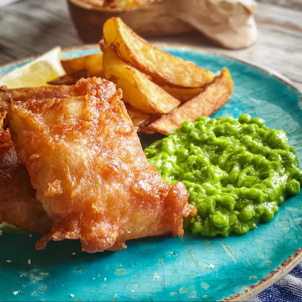Beer-Battered Fish with Minted Mushy Peas