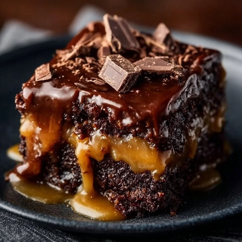 Chocolate Caramel Dump Cake Recipe