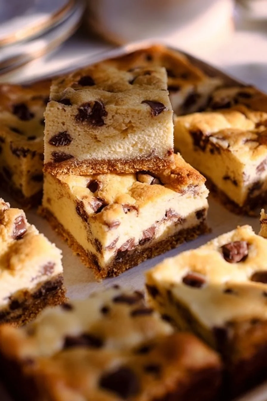 Chocolate Chip Cookie Cheesecake Bars