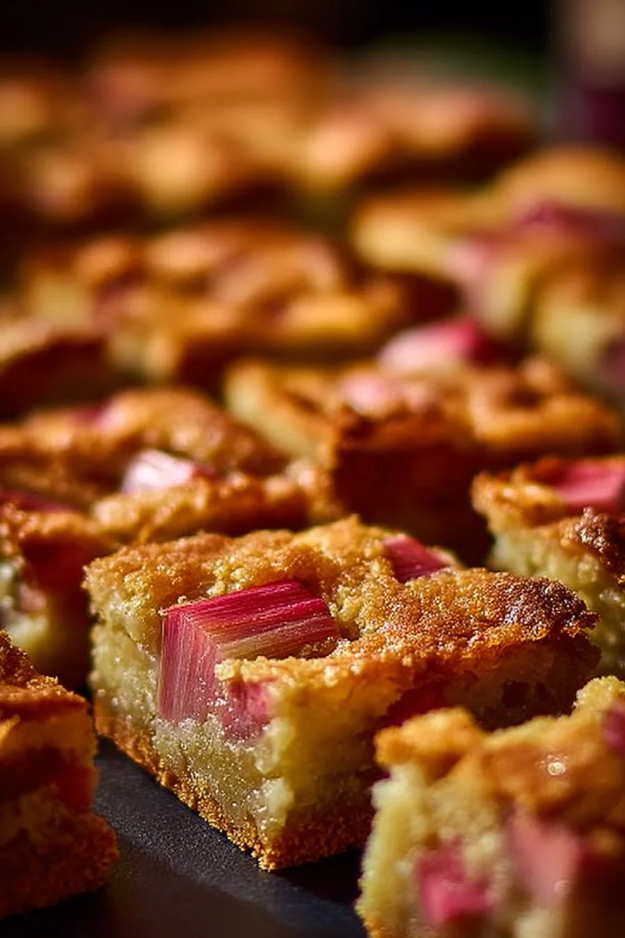 Classic Rhubarb Custard Bars