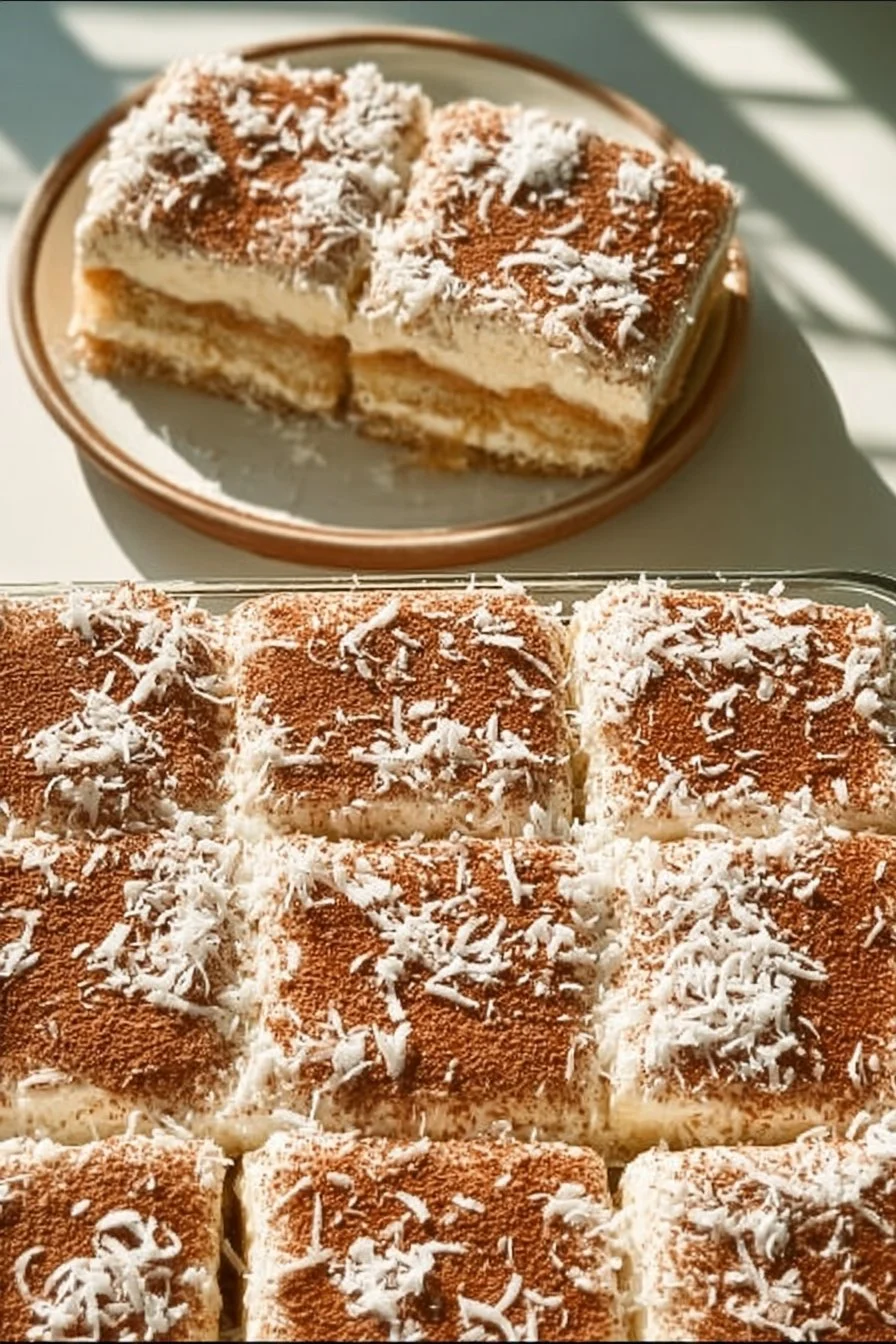 Coconut Rum (Coquito) Tiramisu