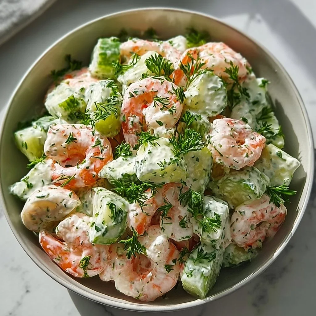 Creamy Cucumber Shrimp Salad Recipe