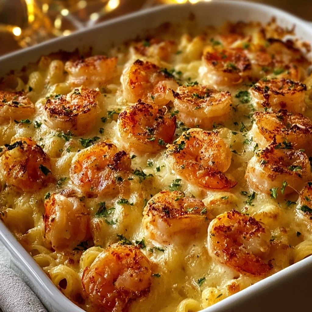 Creamy Shrimp Scampi Pasta Bake