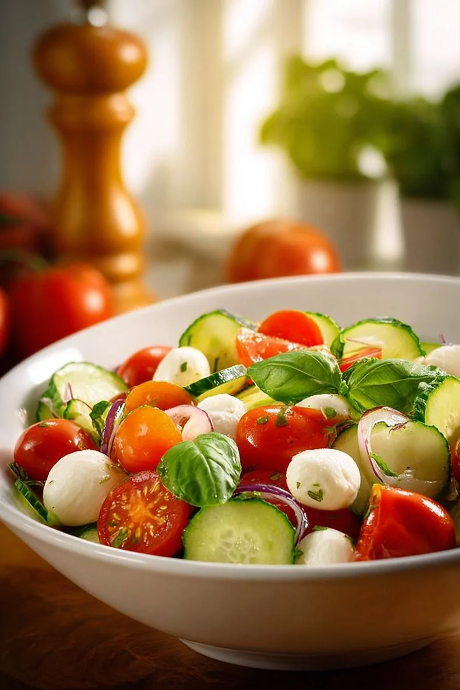 Cucumber Caprese Salad