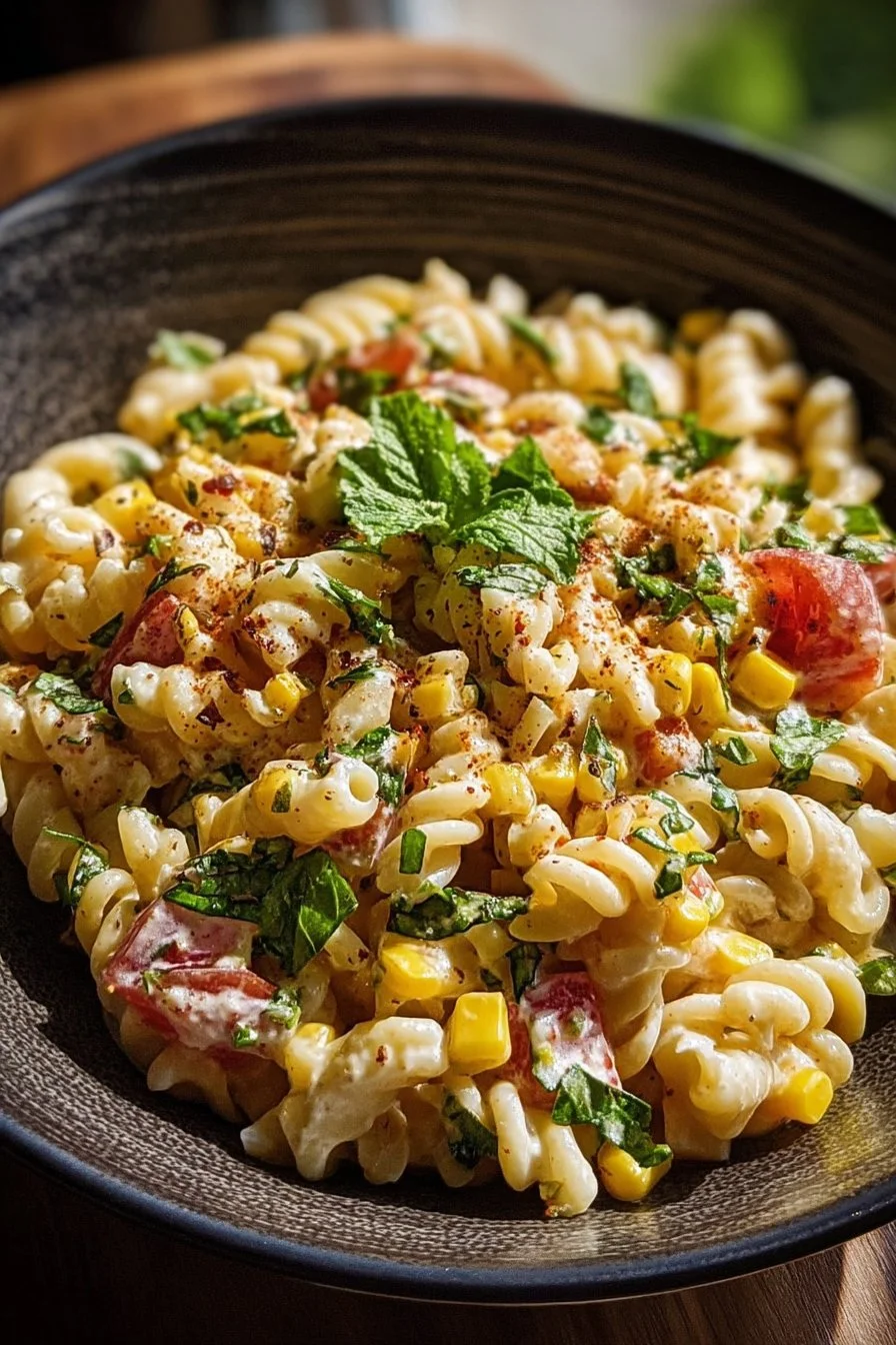 Easy Mexican Street Corn Pasta Salad