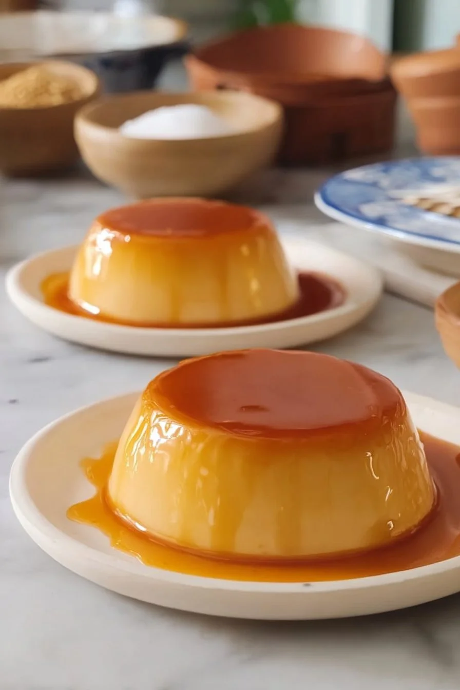 Eggless Caramel Pudding