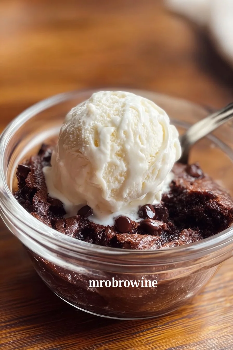 Fudgy 1-minute brownie mug cake