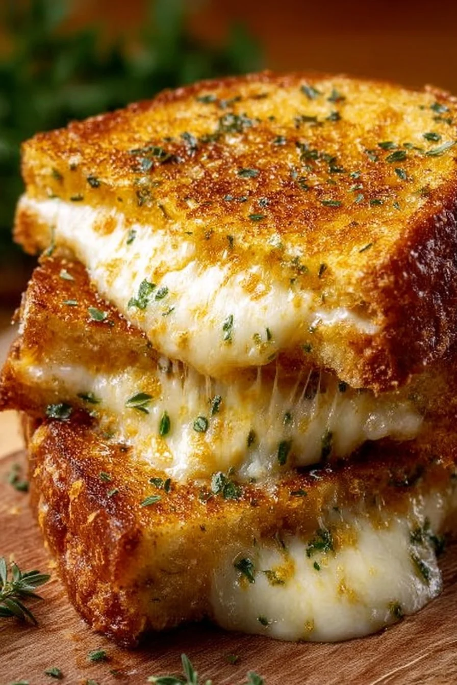 Garlic Bread Grilled Cheese