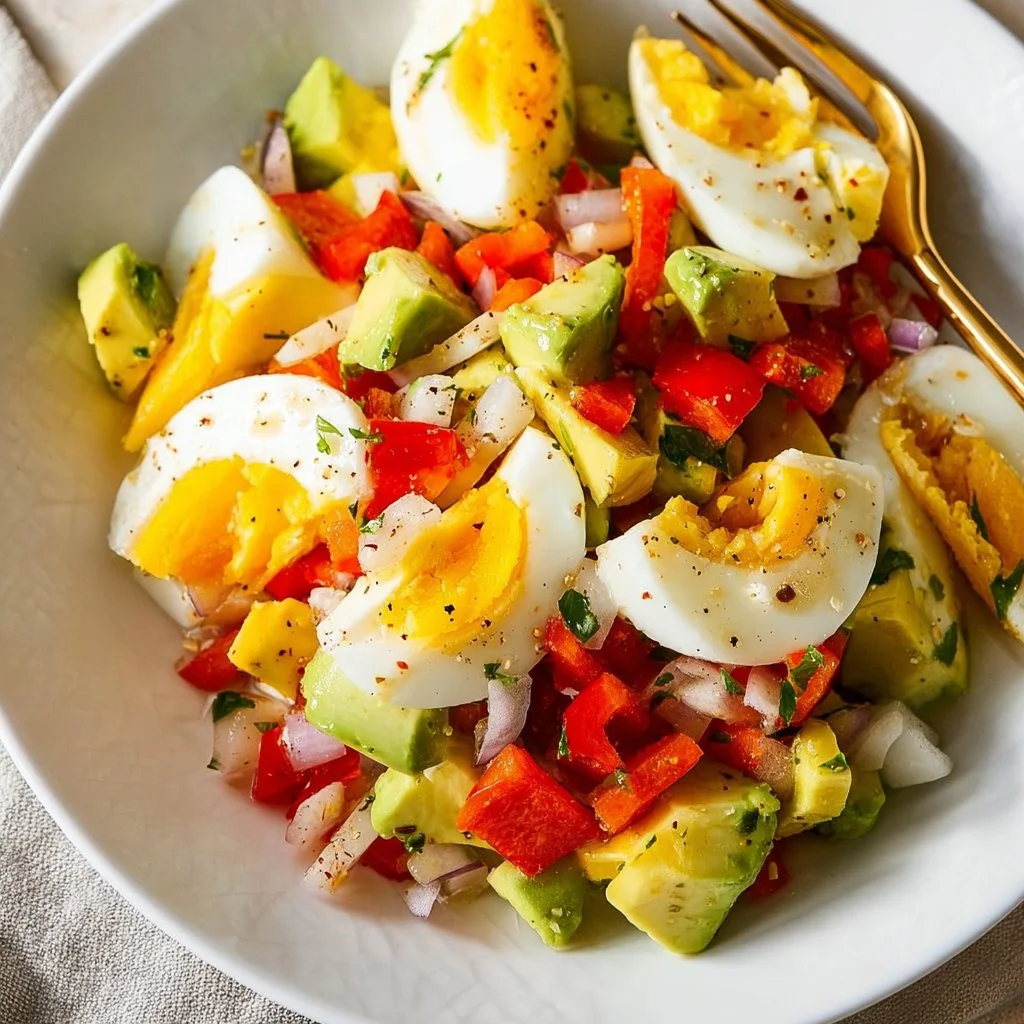 Hard Boiled Egg and Avocado Bowl
