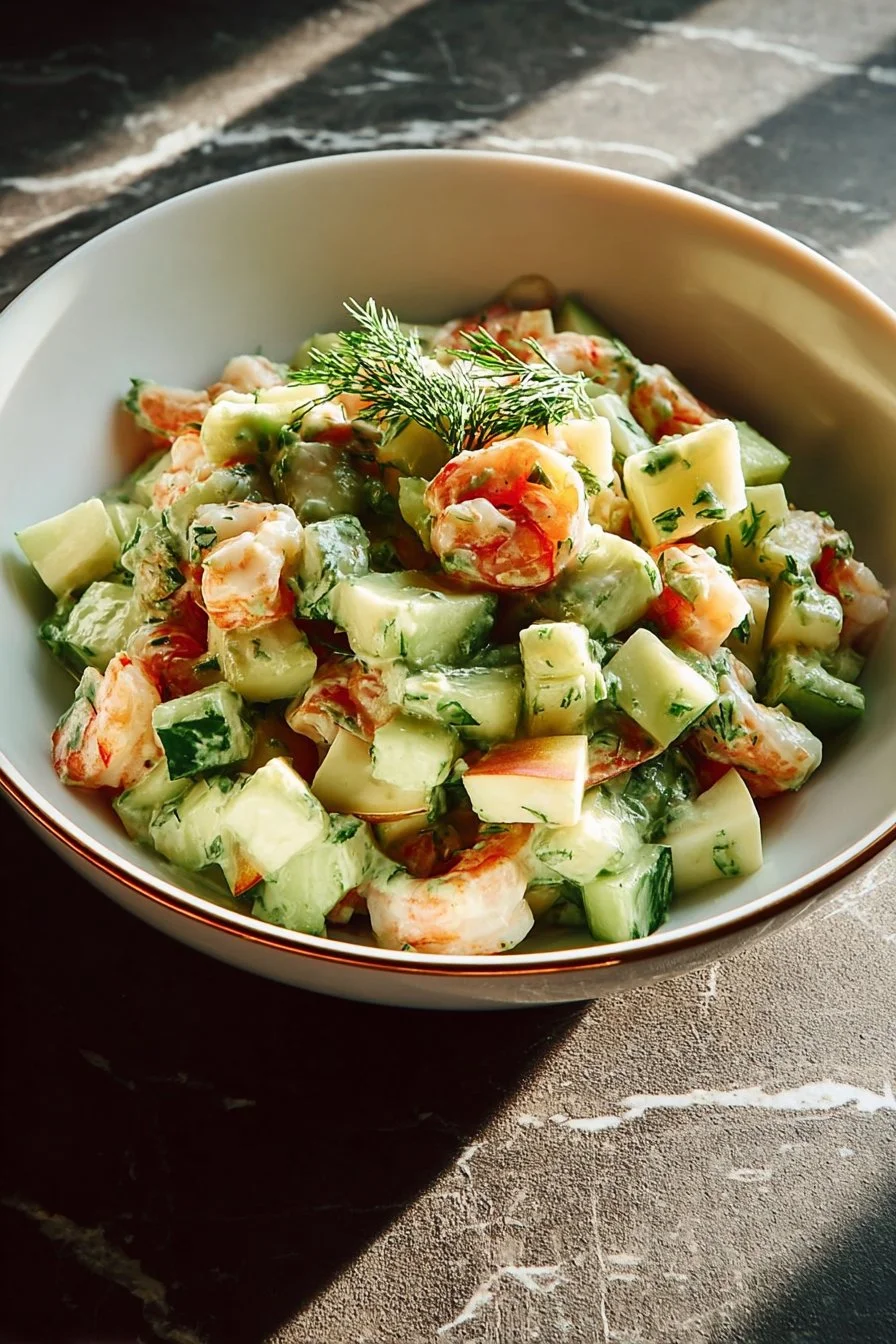 Healthy Cucumber Shrimp Salad