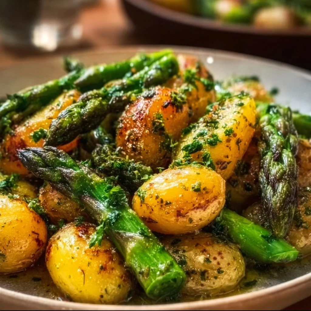 One-Pan Garlic Potatoes & Asparagus for Effortless Flavor