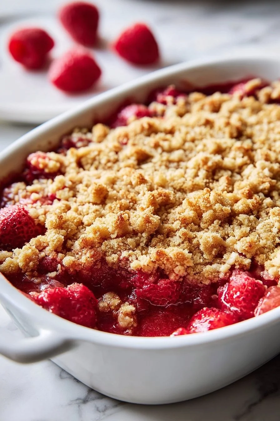 Raspberry Rhubarb Crisp