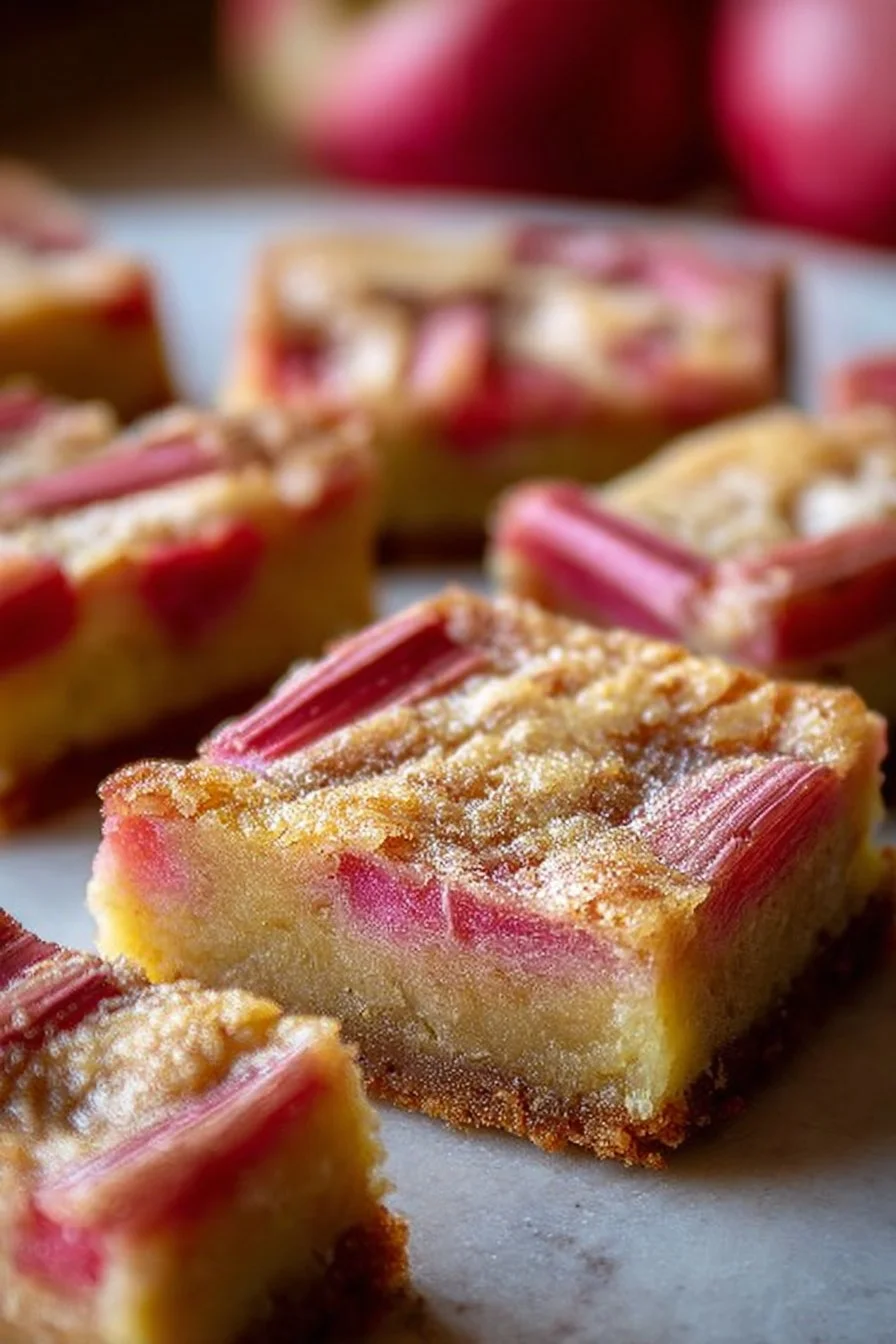 Rhubarb Custard Bars