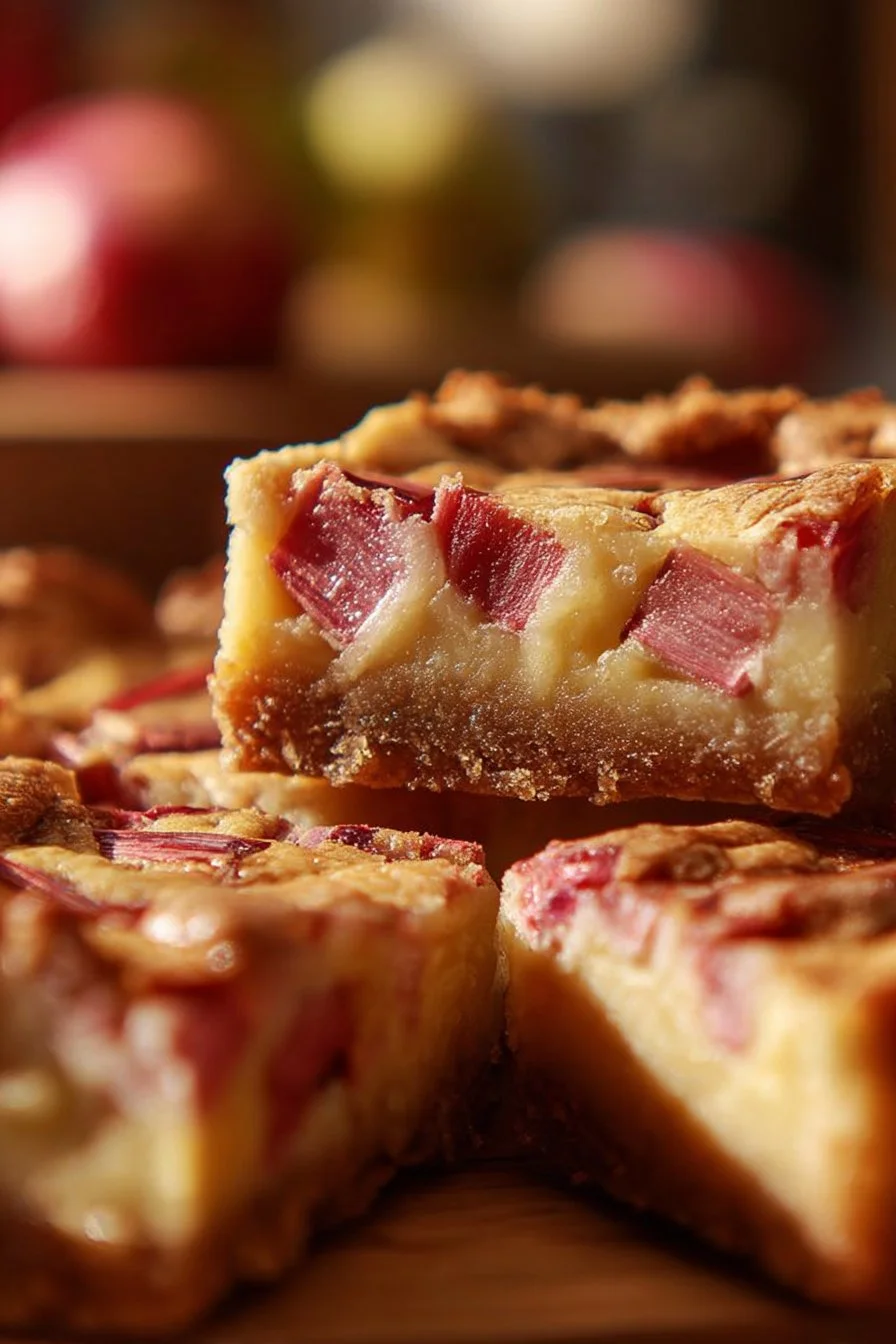Rhubarb Custard Bars