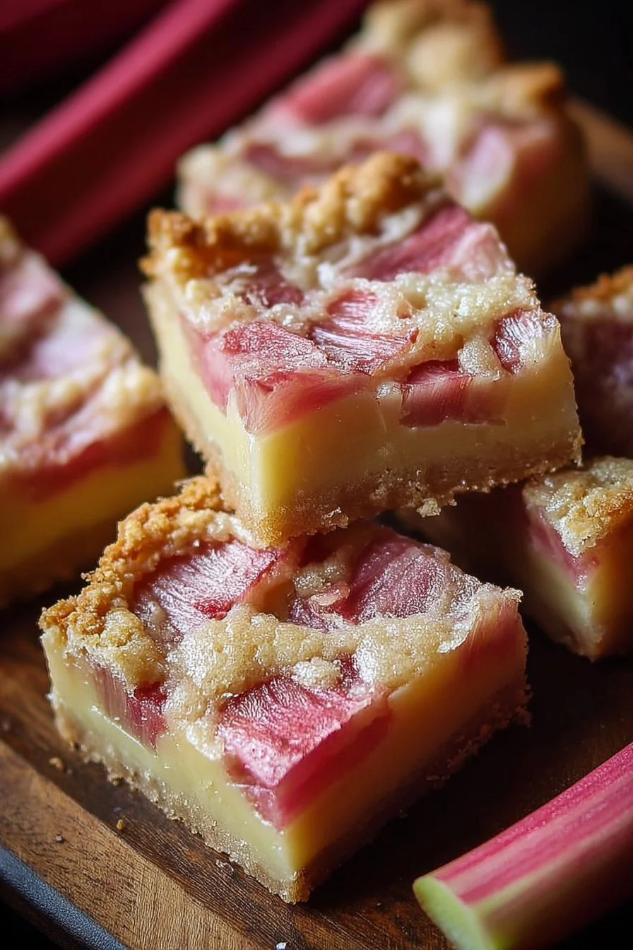 Rhubarb Custard Bars