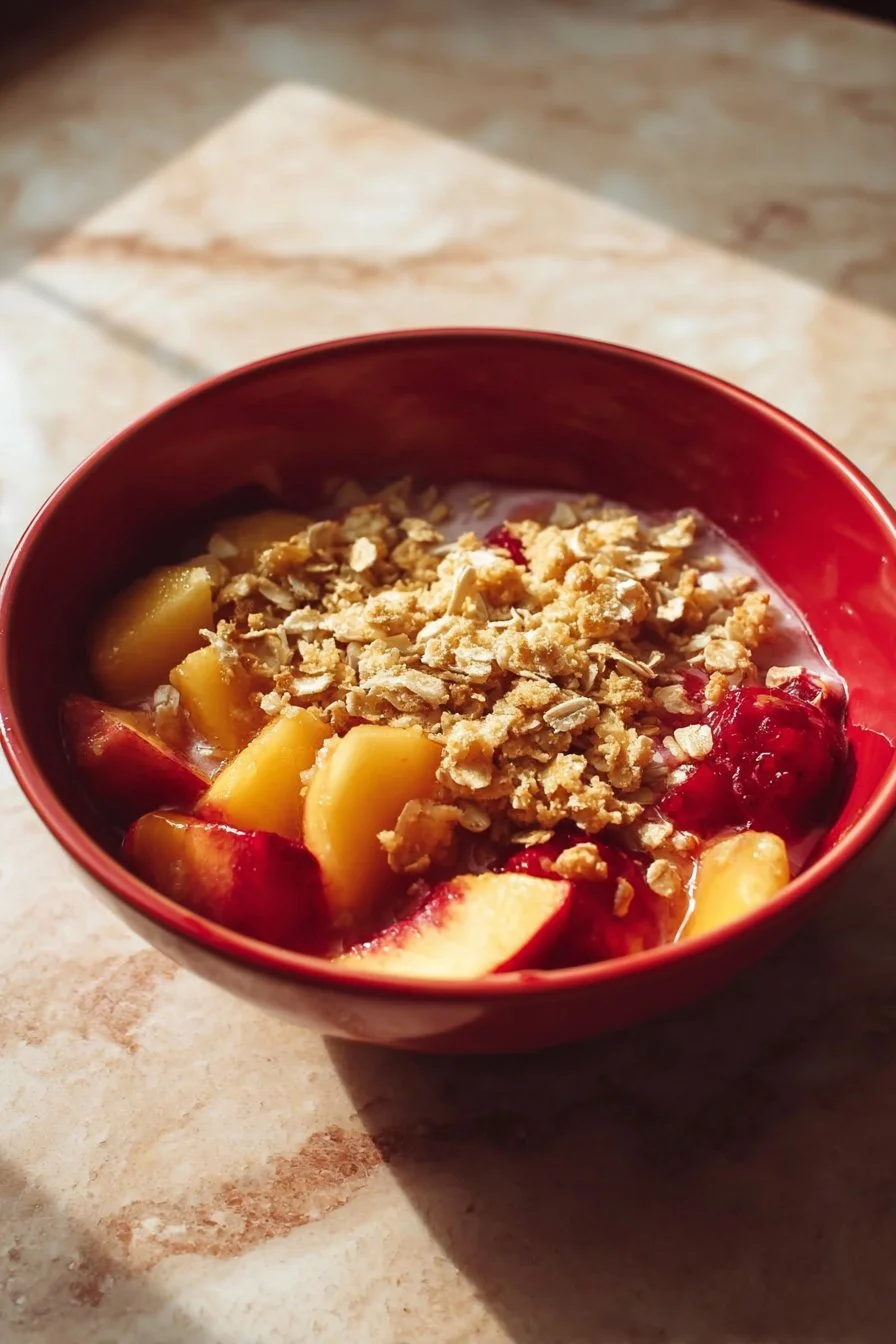 Rhubarb-Peach Crisp