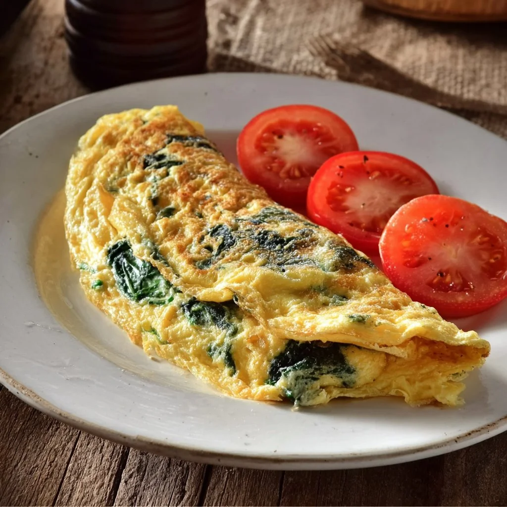 Spinach & Cheese Omelette | Easy Breakfast Recipe