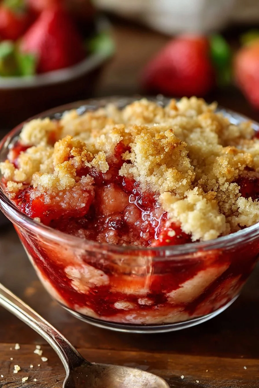 Strawberry Rhubarb Dump Cake