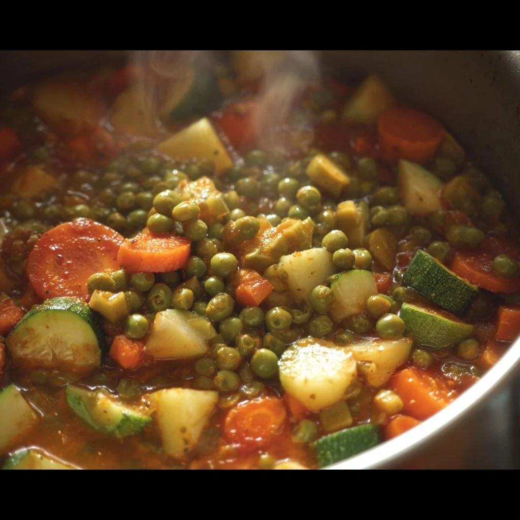 Traditional Greek Green Peas Stew