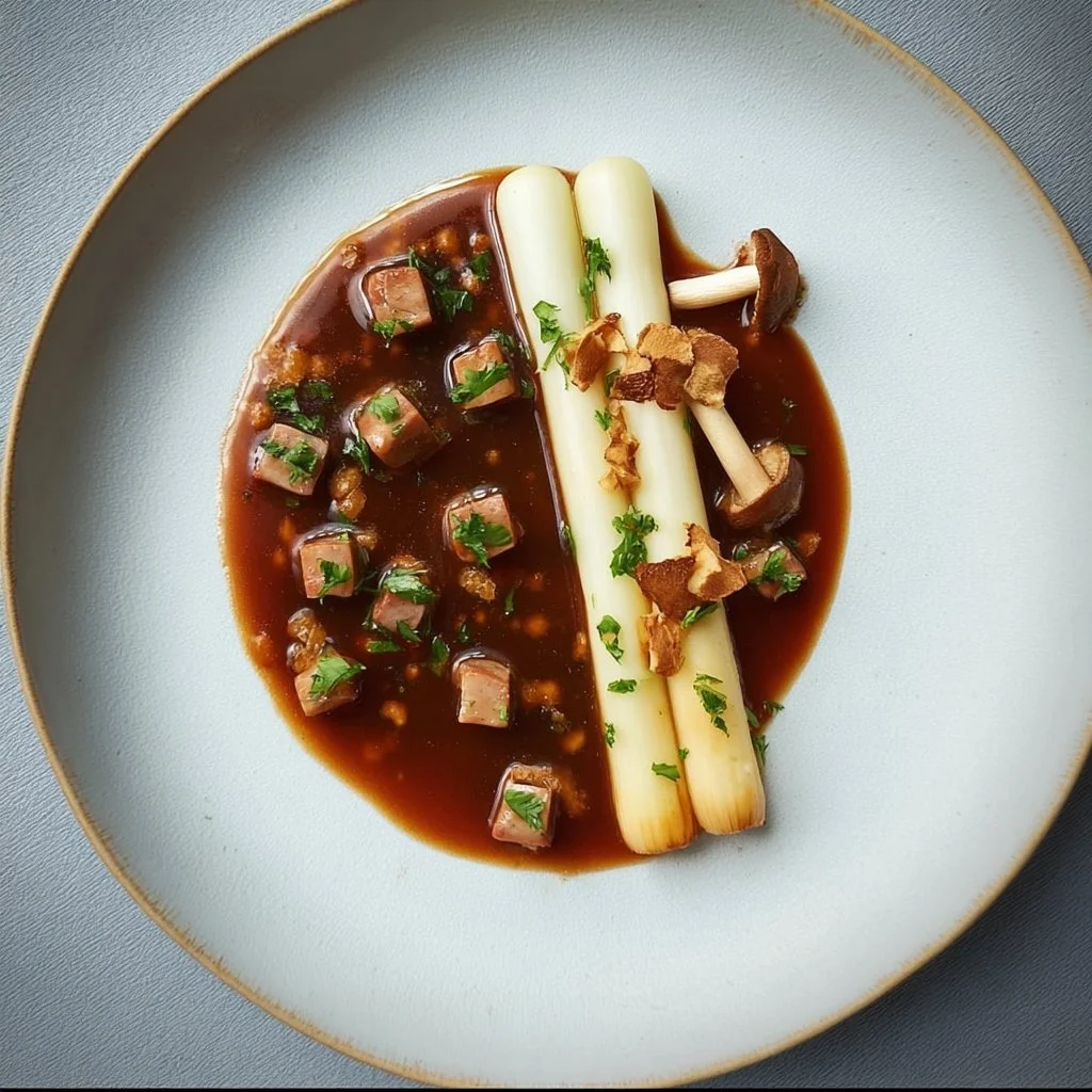 White Asparagus with Bordelaise Sauce