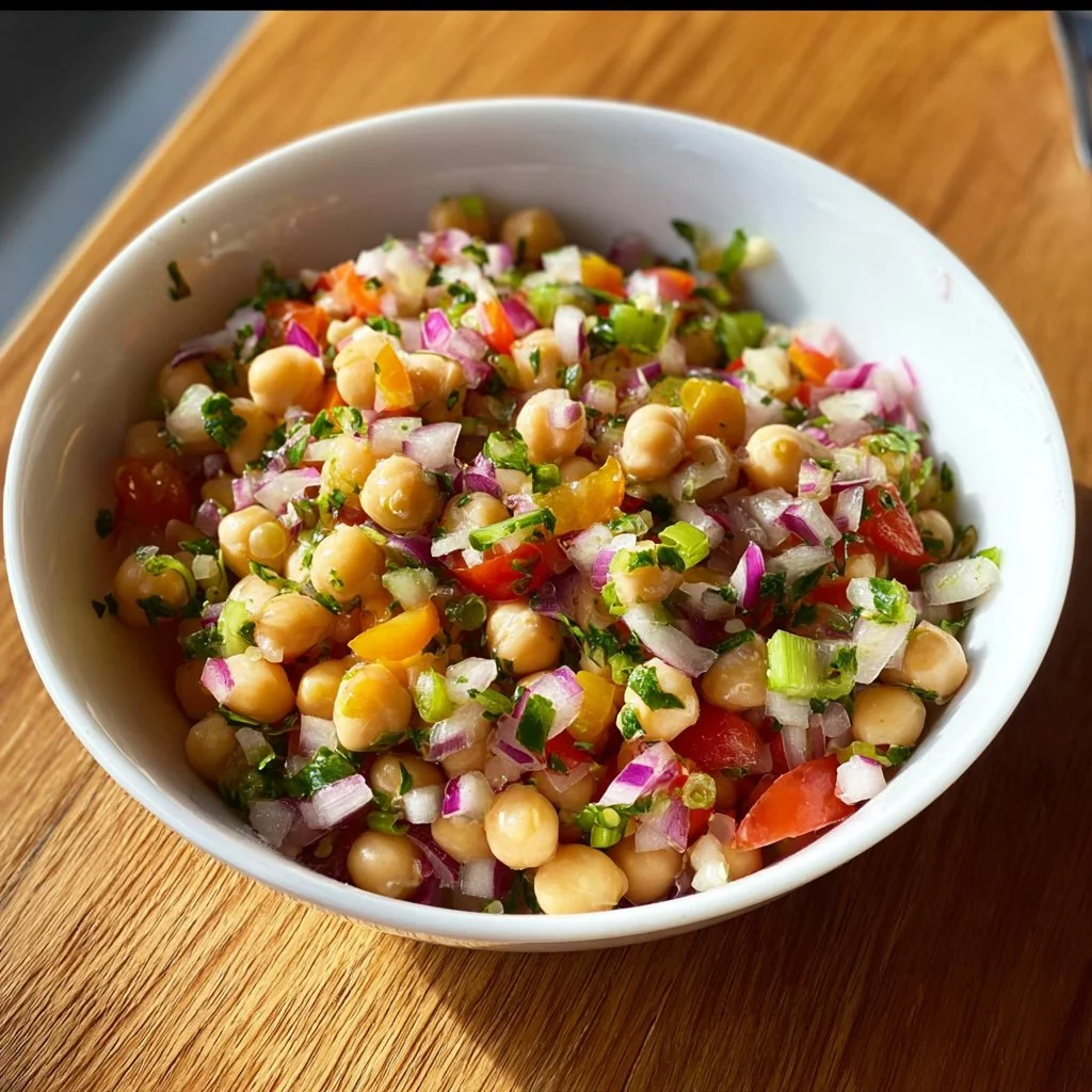 Yummy Protein-Packed Chickpea Salad with an Indian Twist