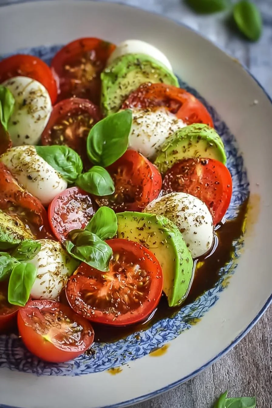 Light Avocado Caprese Salad