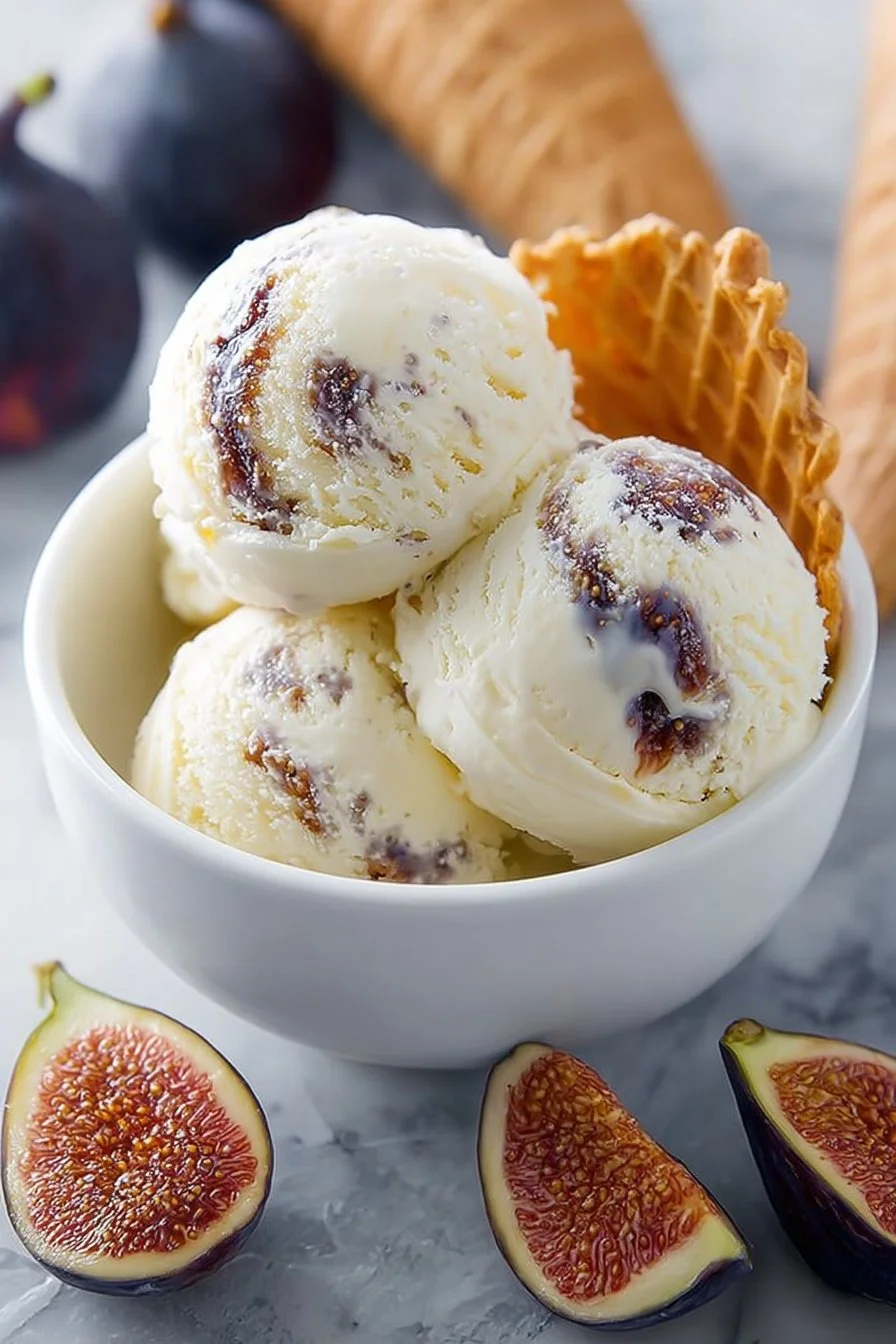 Luscious Fig and Ricotta Ice Cream