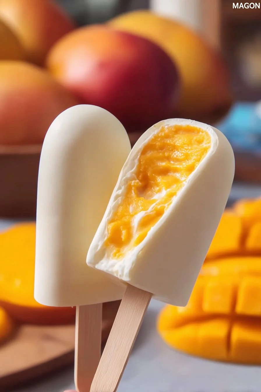 Mango Yogurt with Chocolate Shell