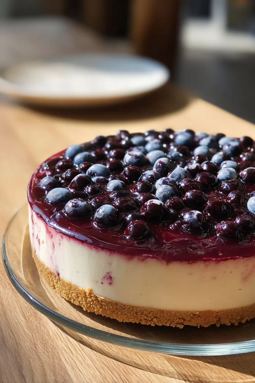 No Bake Blueberry Cheesecake