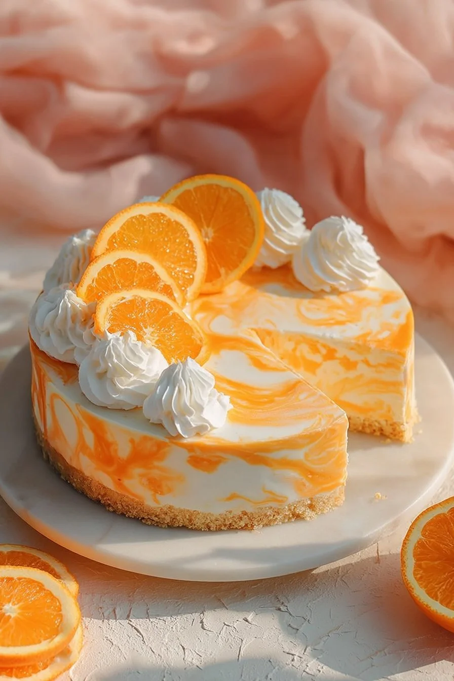 No-Bake Orange Creamsicle Cheesecake