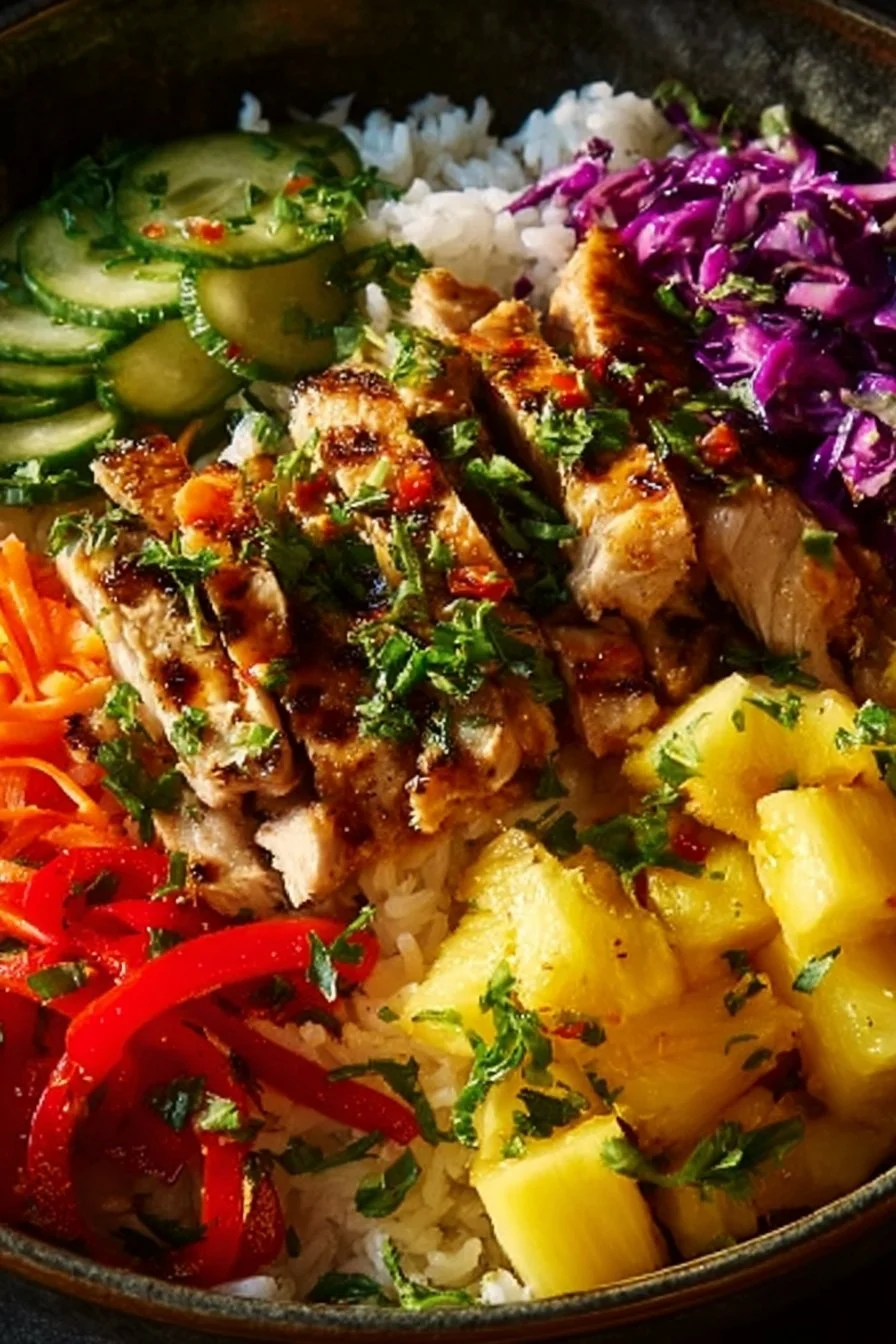 Pineapple Chicken Rice Bowl