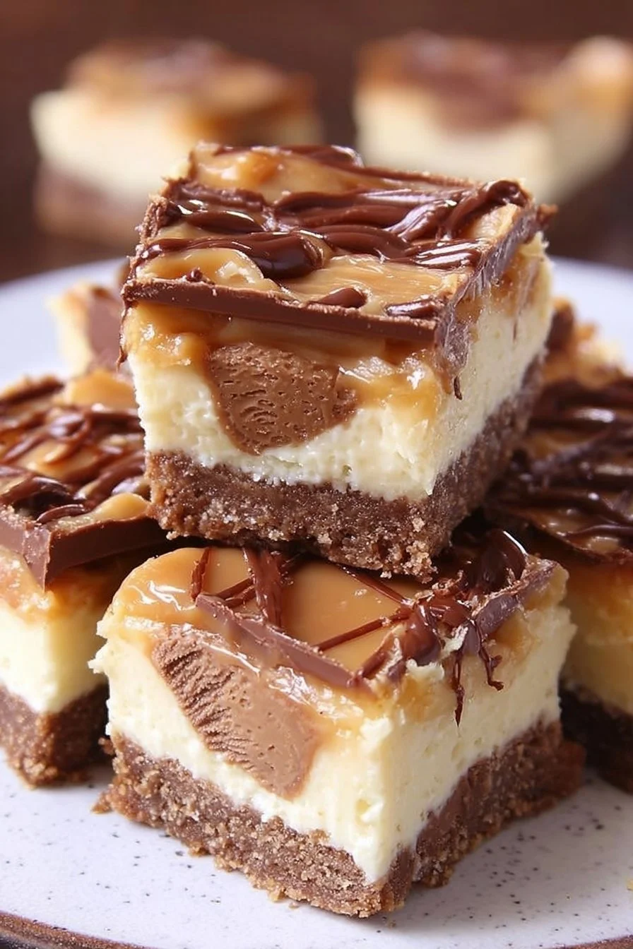 Rolo Cheesecake Bars