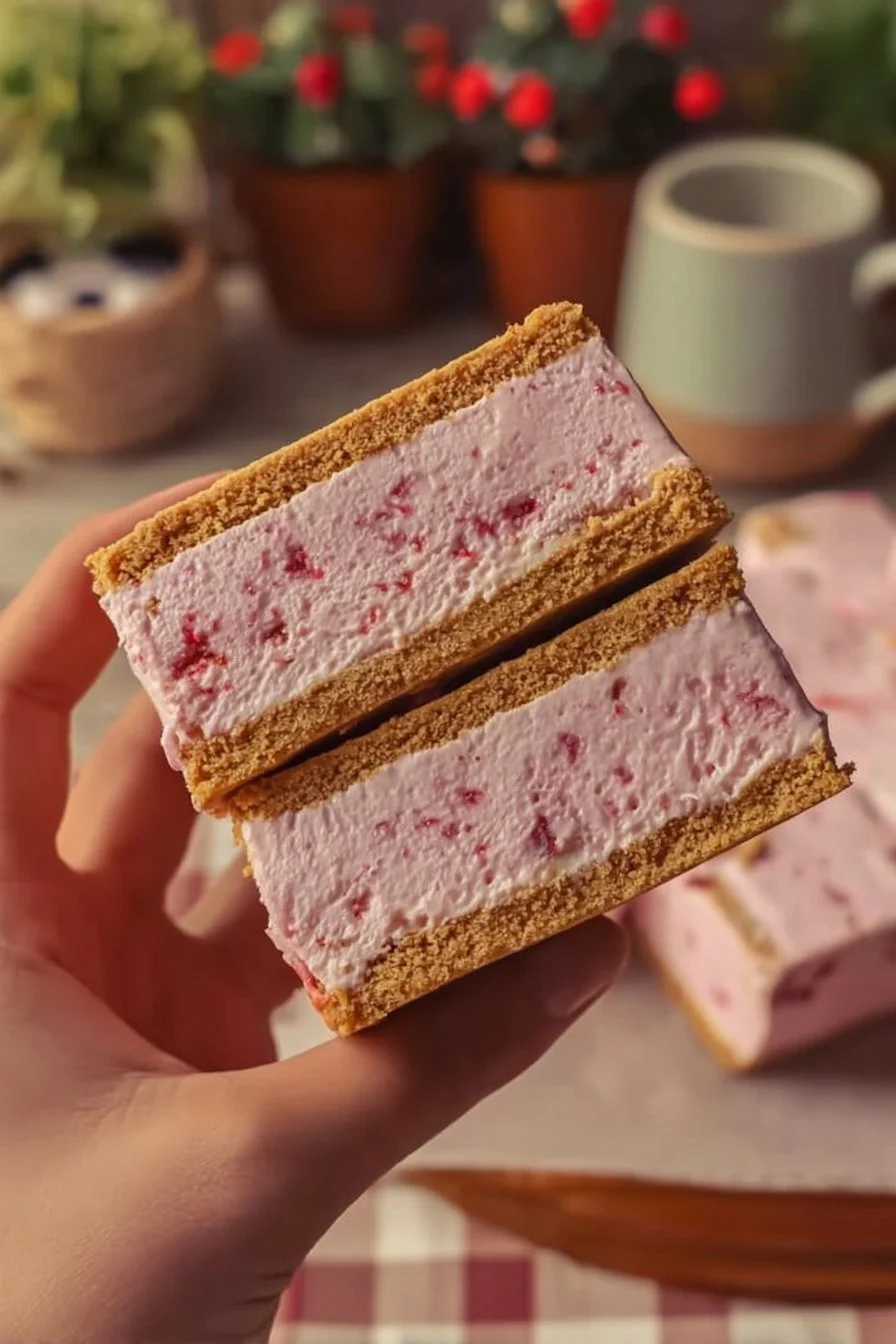 Strawberry Ice Cream Sandwiches