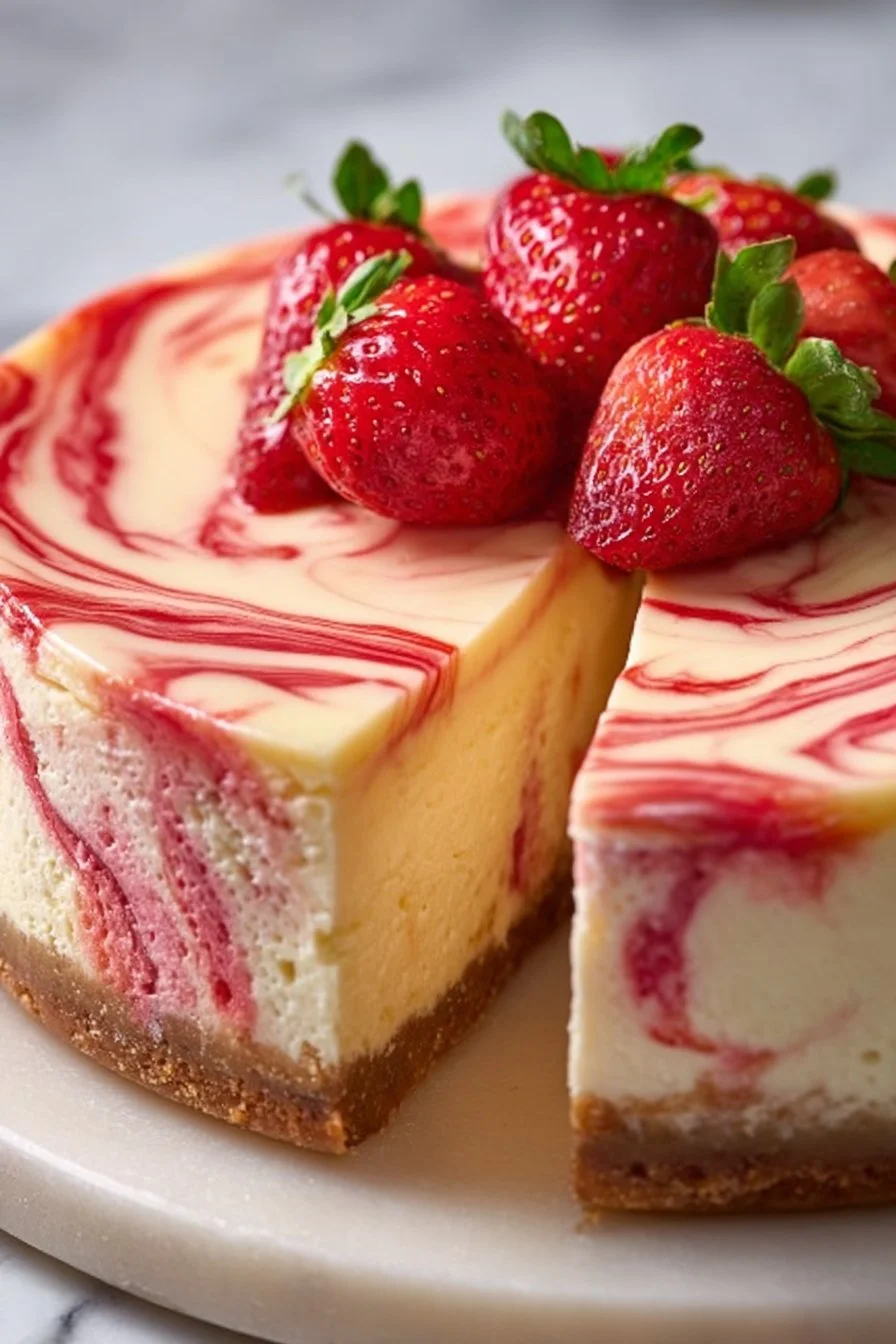 Strawberry Swirl Cheesecake Recipe