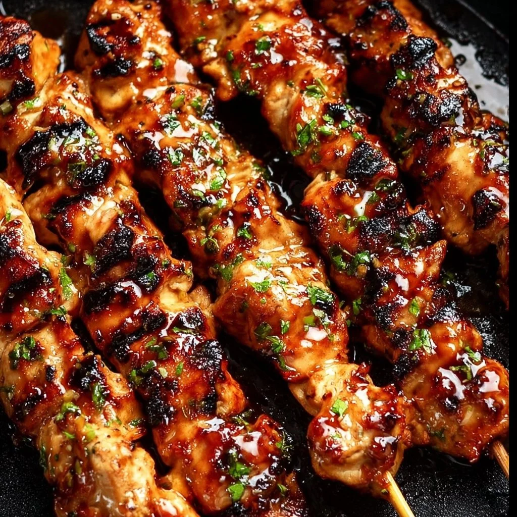 Air Fryer Bang Bang Chicken Skewers