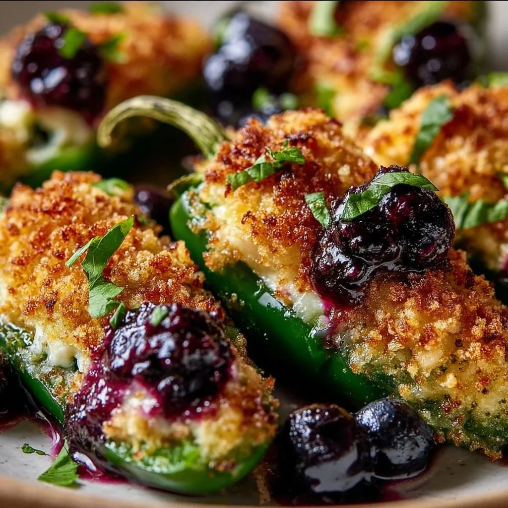 Blueberry Brie Jalapeño Poppers