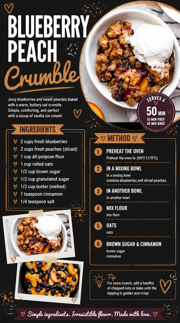 Blueberry Peach Crumble
