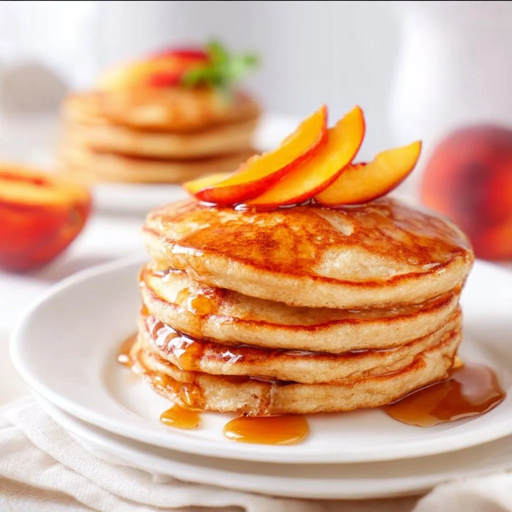 Cinnamon Peach Pancakes