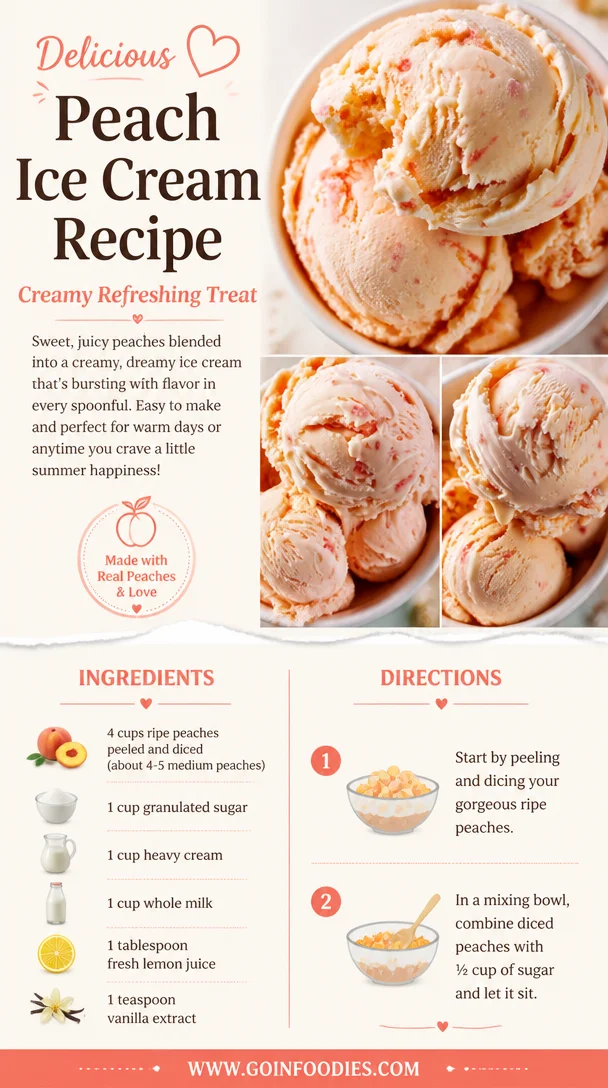 Delicious Peach Ice Cream Recipe: Creamy Refreshing Treat