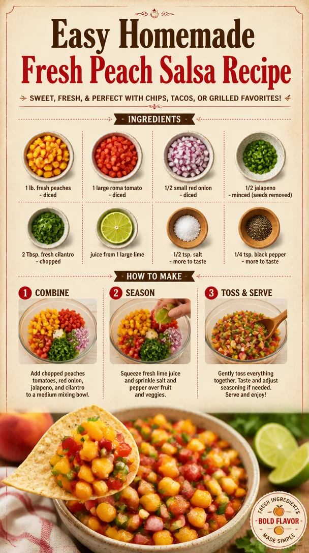 Easy Homemade Fresh Peach Salsa Recipe