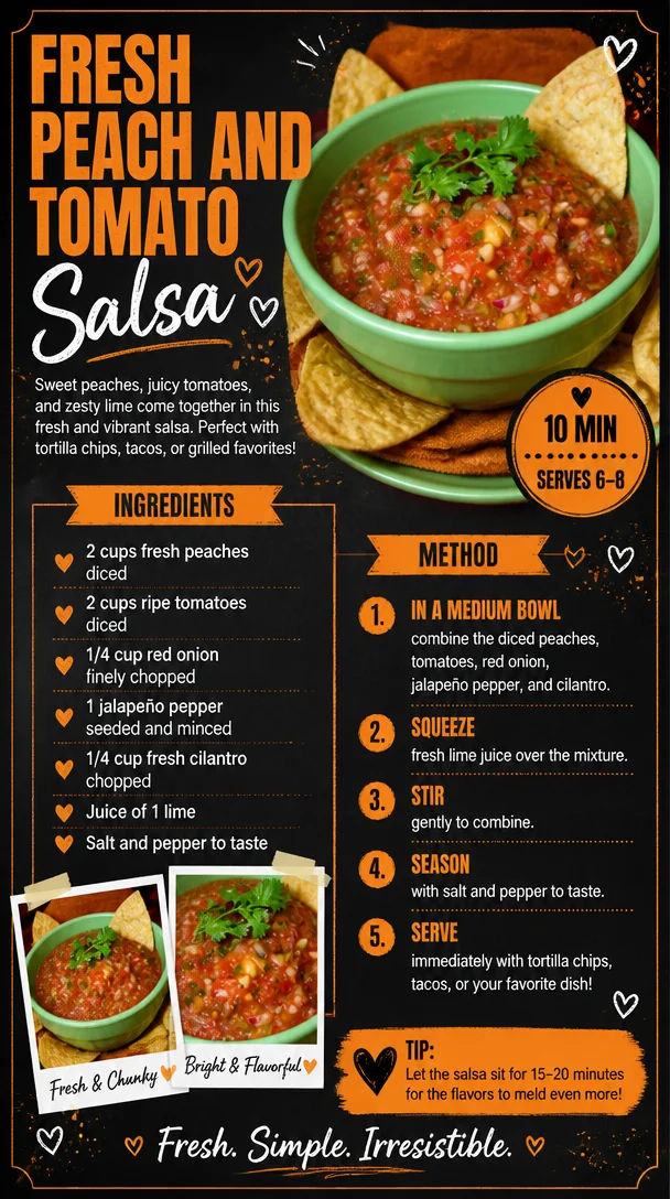 Fresh Peach And Tomato Salsa
