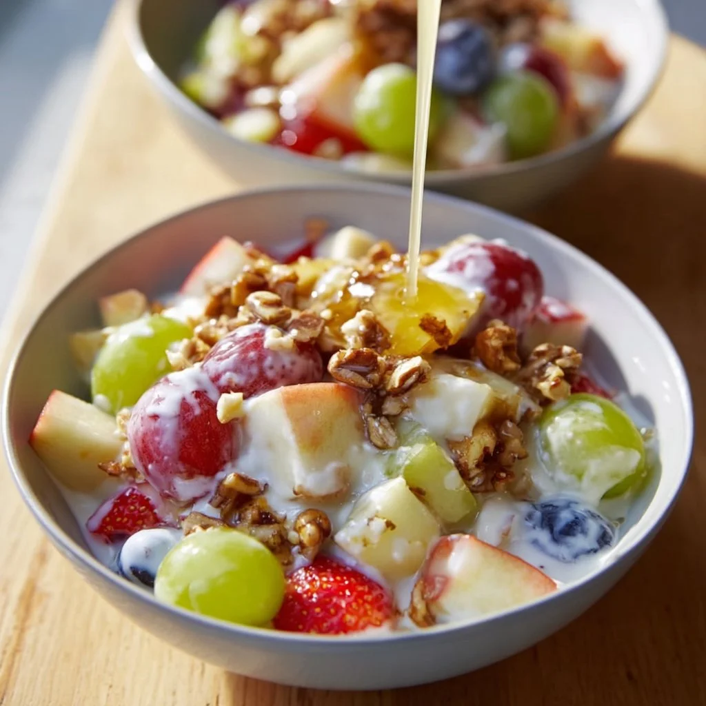 Fruit Salad with Honey Yogurt Dressing